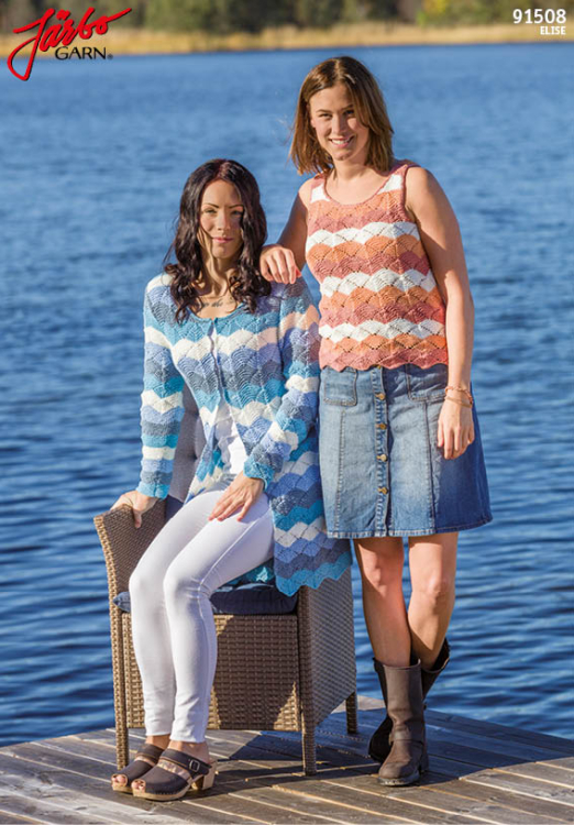 91508. JAKKE & TOPP I SIKKSAKKMØNSTER