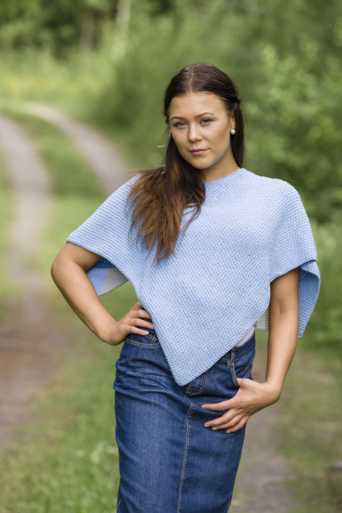 91697. PERLESTRIKKET SJAL