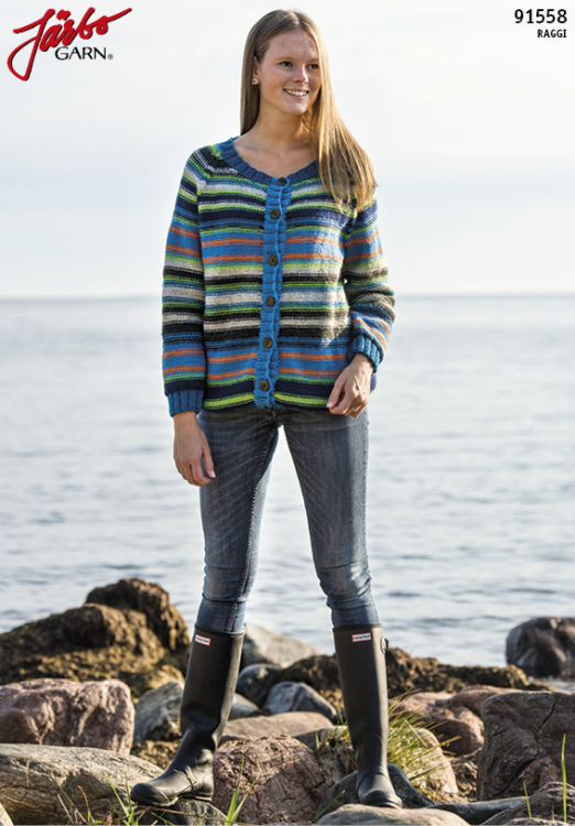 91558. STRIPETE DAMEJAKKE