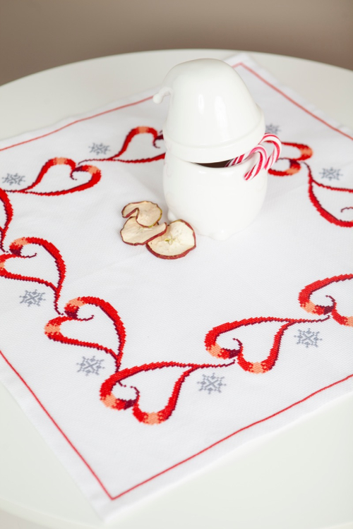 Hjerter på rad - lerret