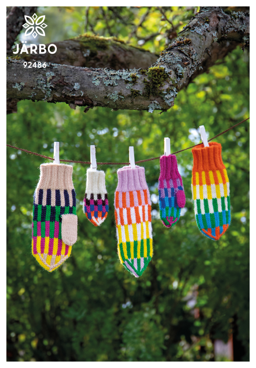 ’Skyskrapa’ – fargeglade votter til store og små