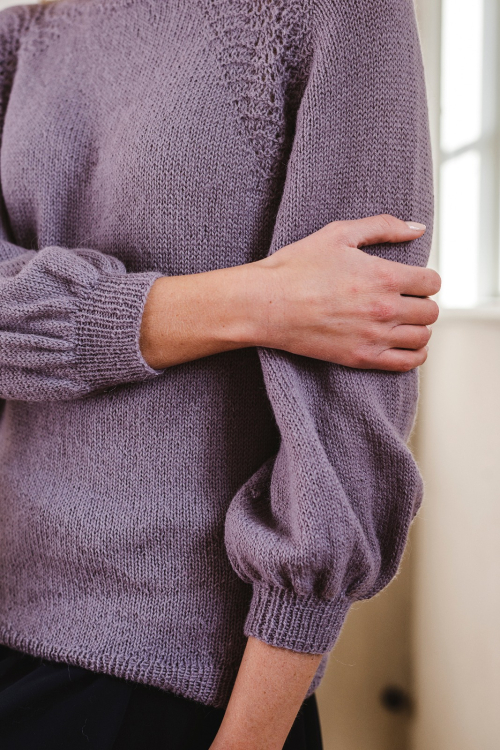 Lavendelblom - raglangenser med ballongermer