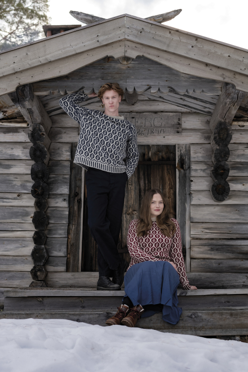 Lövfall – mønsterstrikket raglangenser 