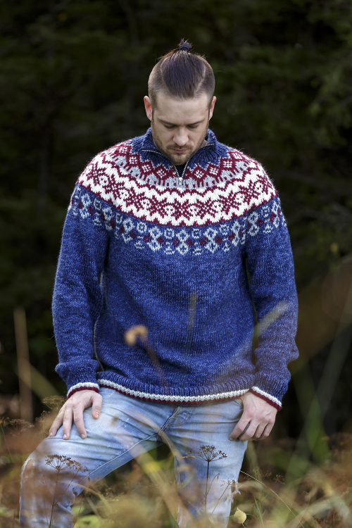 Patriks mønsterstrikkede sportsgenser