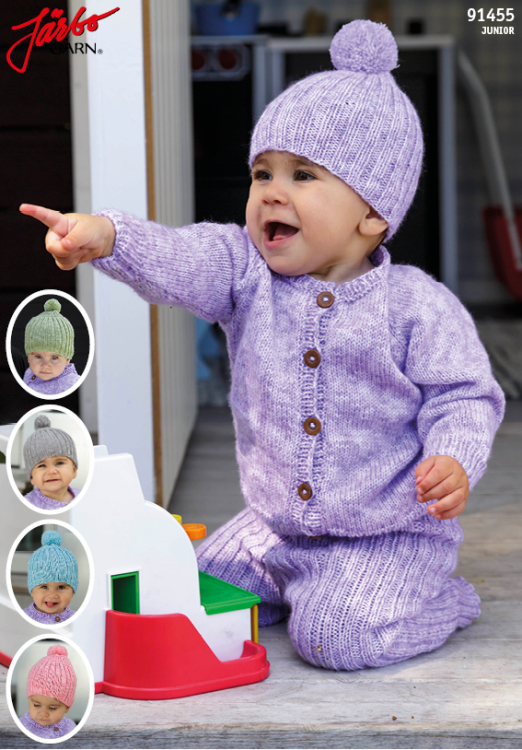 91455. JAKKE & BUKSE MED MATCHENDE LUE