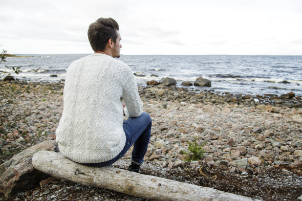 91953. FLETTESTRIKKET FISKERGENSER TIL HERRE