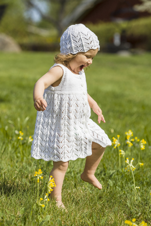 Sommerlig kjole, jakke & lue til baby