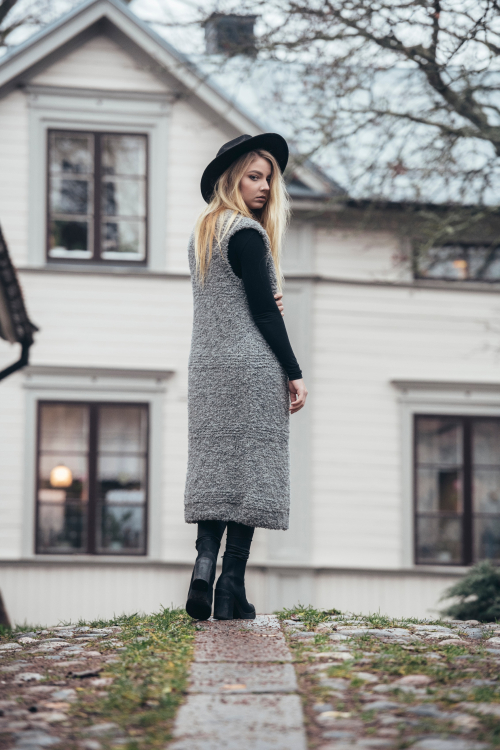 Bouclé - maxivest fra 80 talet