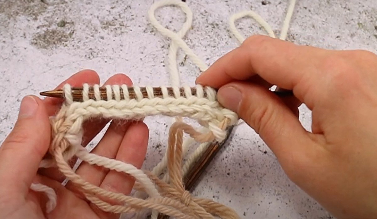 Strikk totrinns i-cordopplegg